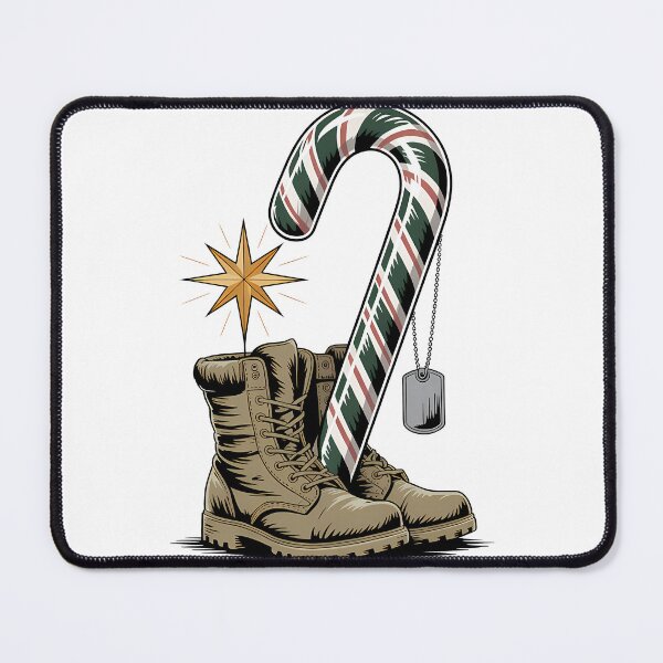 Item preview, Veteran Candy Cane Camo Boots Retired Soldier sweet veteran designed and sold by BernoNickel.