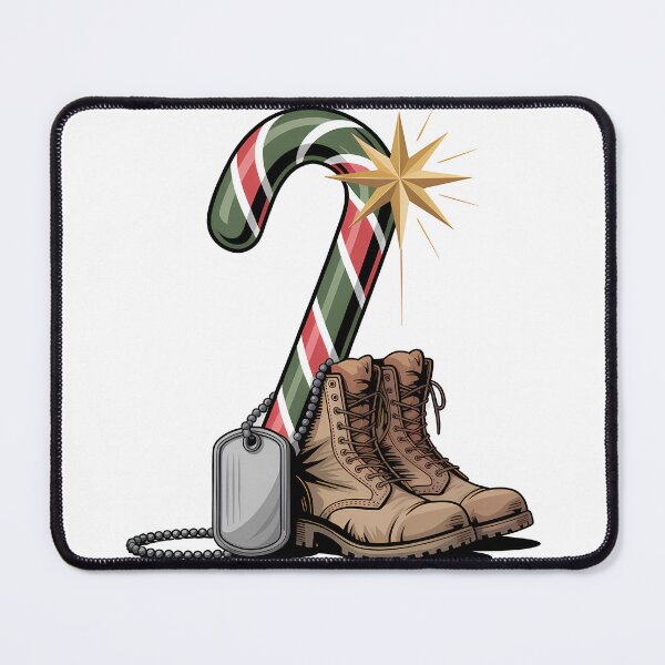 Item preview, Veteran Candy Cane Camo Boots Retired Soldier merry veteran christmas designed and sold by BernoNickel.