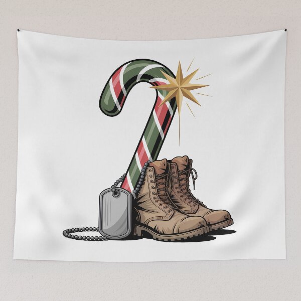 Item preview, Veteran Candy Cane Camo Boots Retired Soldier merry veteran christmas designed and sold by BernoNickel.