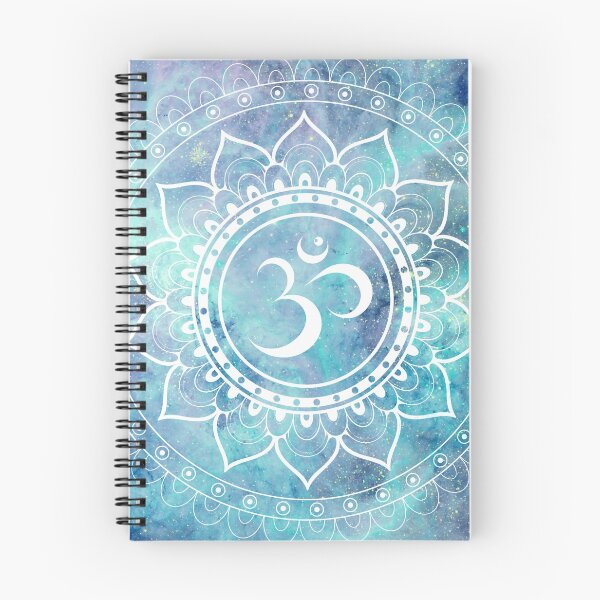 Item preview, Galaxy Om Mandala Pastel Aqua Lavender designed and sold by 2sweetsDesign.