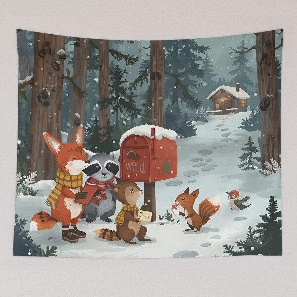 Item preview, The Woodland Winter Post designed and sold by WildlifeWhimsy.