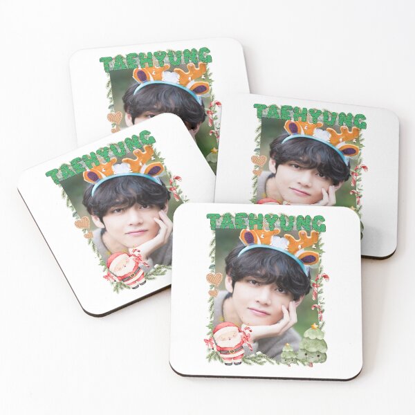 Item preview, BTS Tae Hyung Christmas Collage: Festive Holiday Edition Merry Christmas designed and sold by HELL0WBELLO.