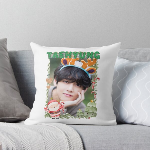 Item preview, BTS Tae Hyung Christmas Collage: Festive Holiday Edition Merry Christmas designed and sold by HELL0WBELLO.