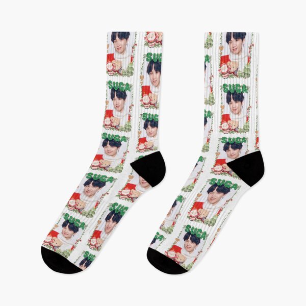 Item preview, BTS Suga Christmas Collage: Festive Holiday Edition Merry Christmas designed and sold by HELL0WBELLO.