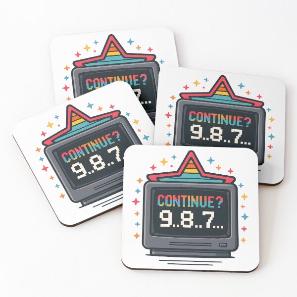 Item preview, Retro Arcade Countdown Screen Continue Prompt. designed and sold by The-T-In-Retro.