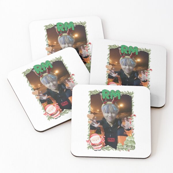 Item preview, BTS RM Christmas Collage: Festive Holiday Edition Merry Christmas designed and sold by HELL0WBELLO.