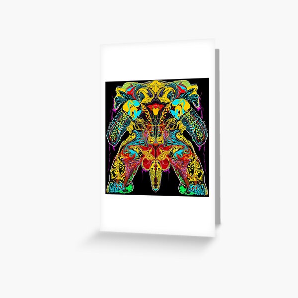 Dog’s Blx no 1 Digital AURA Exhibition Artwork by iServalan  Greeting Card