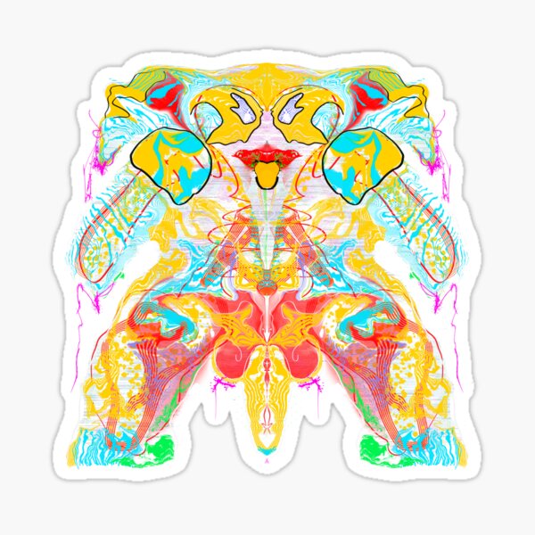 Dog’s Blx no 1 Digital AURA Exhibition Artwork by iServalan Sticker