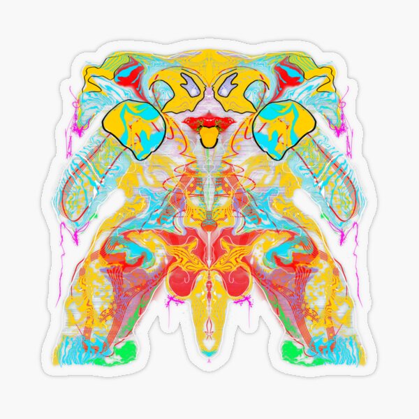 Dog’s Blx no 1 Digital AURA Exhibition Artwork by iServalan Transparent Sticker