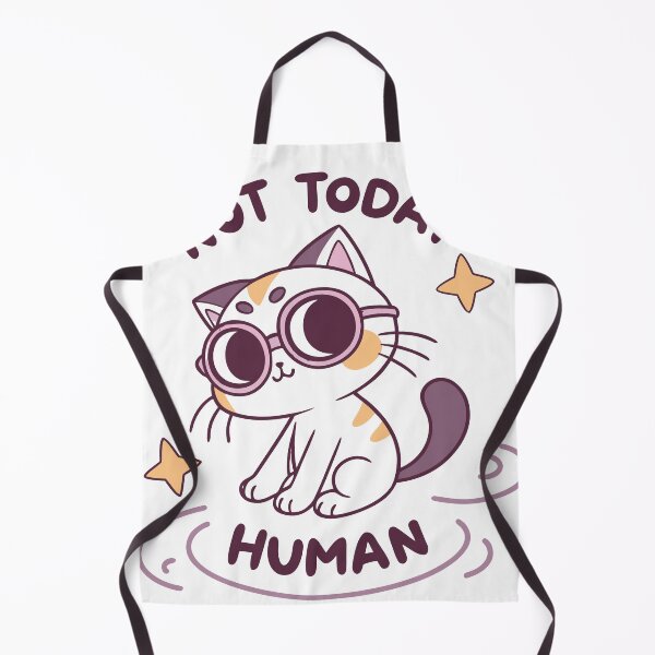 Item preview, Cool Black Cat with Round Glasses - Not Today Human Space Vibe designed and sold by Katsiampl.