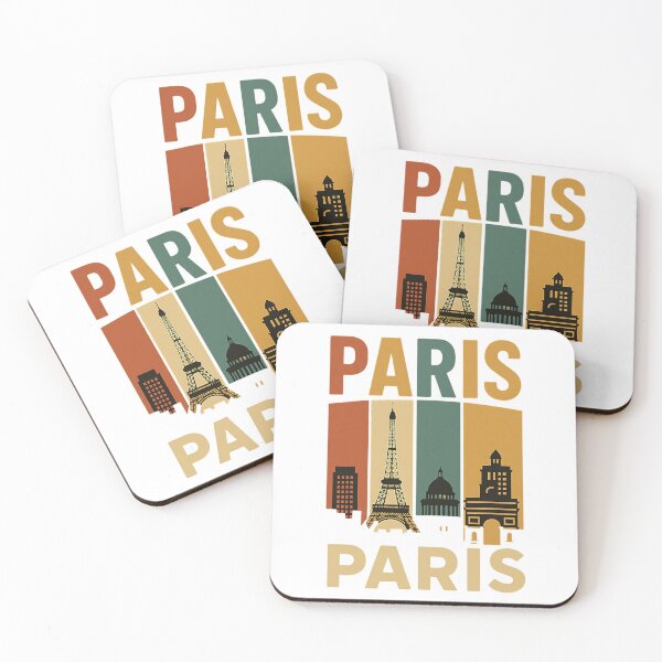 Item preview, Paris City Skyline Retro Typography Art designed and sold by ArtLabCreations.