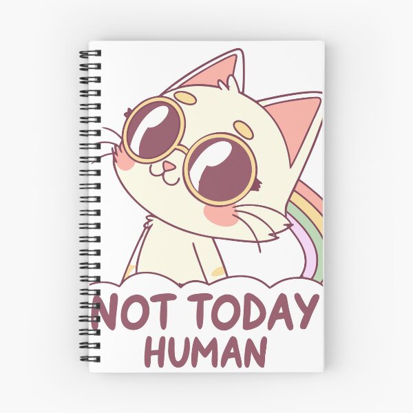 Item preview, Cute Cat with Sunglasses & Rainbow Tail - Not Today Human Graphic designed and sold by Katsiampl.