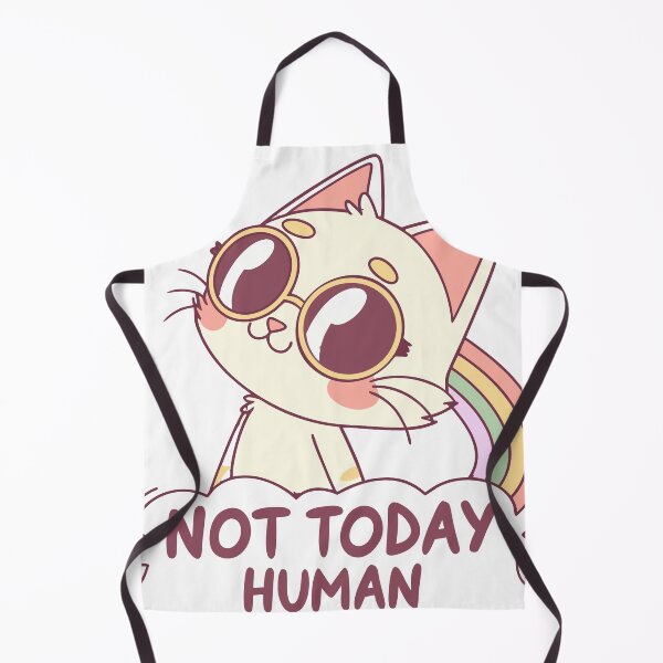 Item preview, Cute Cat with Sunglasses & Rainbow Tail - Not Today Human Graphic designed and sold by Katsiampl.