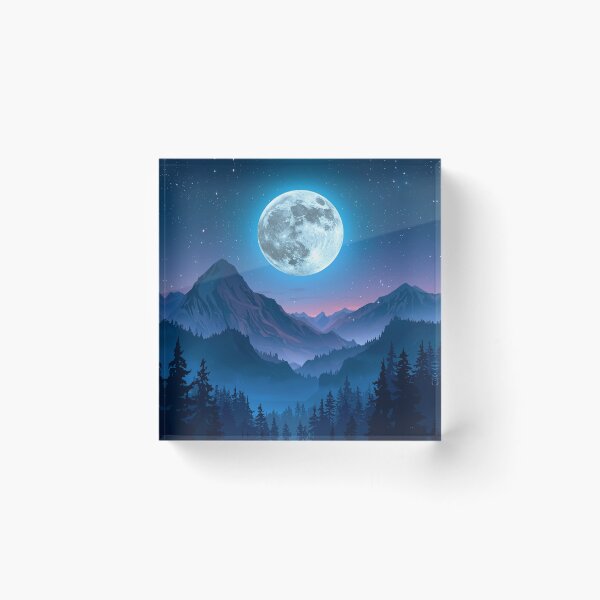 Item preview, Moonlit Serenity – The Calm of the Night Sky designed and sold by BoB-66.