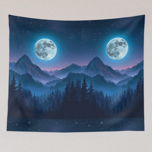 Item preview, Moonlit Serenity – The Calm of the Night Sky designed and sold by BoB-66.