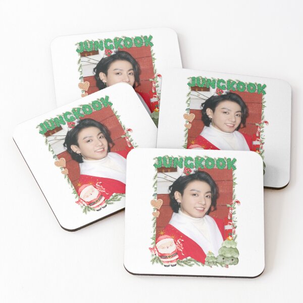 Item preview, BTS Jung Kook Christmas Collage: Festive Holiday Edition Merry Christmas designed and sold by HELL0WBELLO.