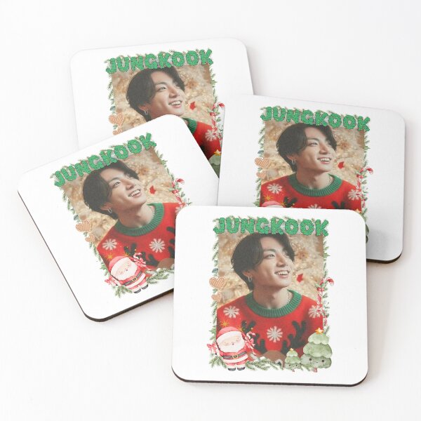 Item preview, BTS Jung Kook Christmas Collage: Festive Holiday Edition Merry Christmas designed and sold by HELL0WBELLO.