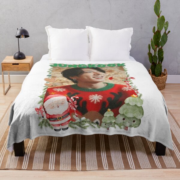 Item preview, BTS Jung Kook Christmas Collage: Festive Holiday Edition Merry Christmas designed and sold by HELL0WBELLO.