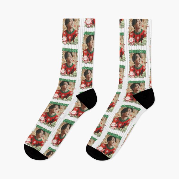 Item preview, BTS Jung Kook Christmas Collage: Festive Holiday Edition Merry Christmas designed and sold by HELL0WBELLO.