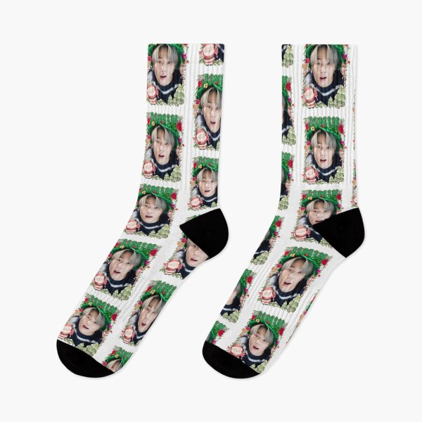 Item preview, BTS Jimin Christmas Collage: Festive Holiday Edition Merry Christmas designed and sold by HELL0WBELLO.