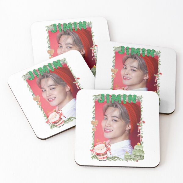 Item preview, BTS Jimin Christmas Collage: Festive Holiday Edition Merry Christmas designed and sold by HELL0WBELLO.