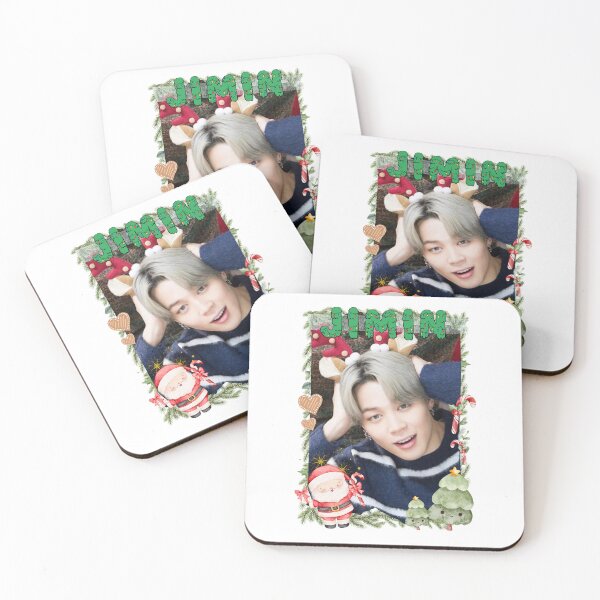 Item preview, BTS Jimin Christmas Collage: Festive Holiday Edition Merry Christmas designed and sold by HELL0WBELLO.