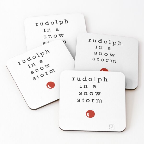 Item preview, Rudolph in a snow storm designed and sold by Midnight Mind Collective.
