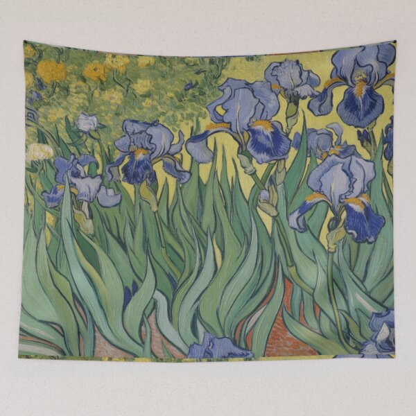 Item preview, Blue Irises | Impressionist Floral Wall Art Inspired by Van Gogh designed and sold by CARRAANN.