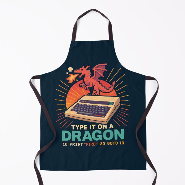 Item preview, Type It On a Dragon - Retro Computer Fire Command Art. designed and sold by The-T-In-Retro.
