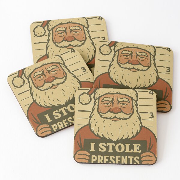 Item preview, Santa’s Mugshot – I Stole Presents | Funny Christmas Arrest Design designed and sold by SilknMarble.