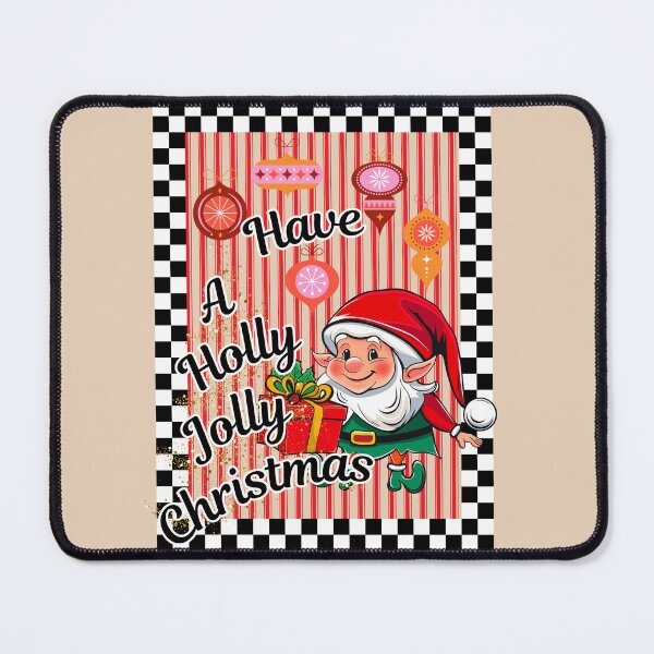 Item preview, Elf Vintage Retro Christmas, Santa's Helper, Have A Holly Jolly Christmas designed and sold by Forevermore.