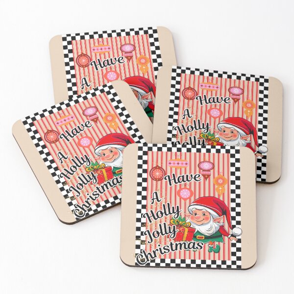 Item preview, Elf Vintage Retro Christmas, Santa's Helper, Have A Holly Jolly Christmas designed and sold by Forevermore.