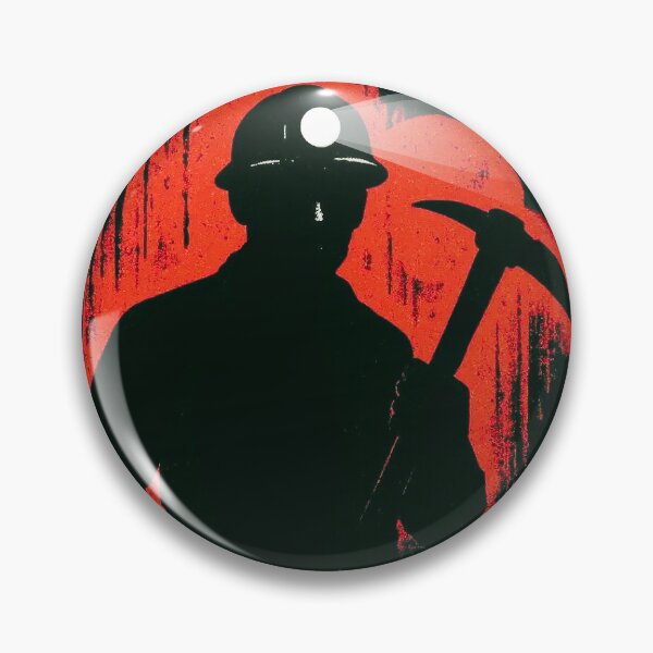Item preview, Vintage Horror Noir Style Miner silhouette  designed and sold by cafe-serpentine.