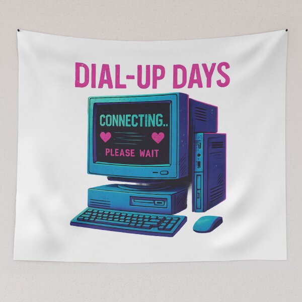Item preview, Retro Dial-Up Internet Romance - Please Wait Connection. designed and sold by The-T-In-Retro.