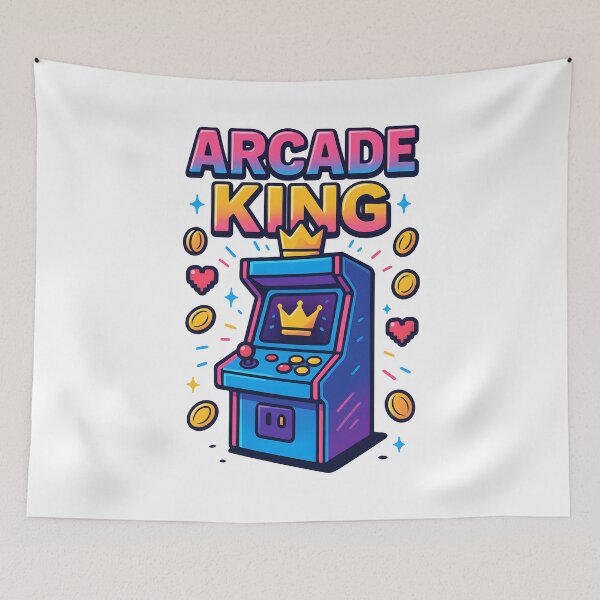 Item preview, Arcade King Retro Gaming Cabinet Pixel Art Design. designed and sold by The-T-In-Retro.