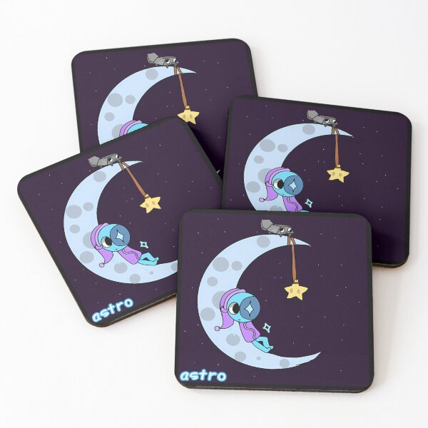 Item preview, Astro Character Sitting On Moon With Star  Kawaii Space Art Illustration designed and sold by WatercolourferS.