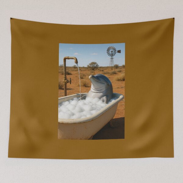 Item preview, Dolphin Enjoys an Outback Bubble Bath designed and sold by Tridentulus.
