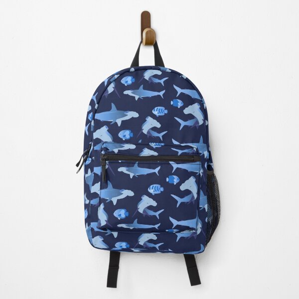 Item preview, Hammerhead Sharks – Dark Blue designed and sold by typewithjuliette.