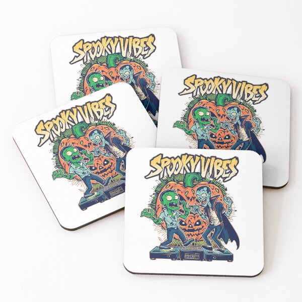Item preview, Spooky Vibes Halloween Design – Dancing Vampire & Zombie Retro Artwork designed and sold by ZYNORAworld.