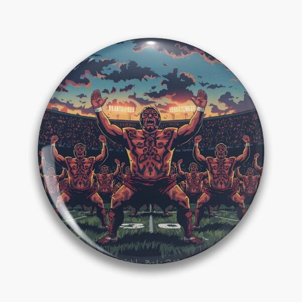 Item preview, Maori Football Team Haka Time| Dark & Gritty Comic Book Style Art designed and sold by Caira-Design.