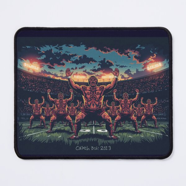 Item preview, Maori Football Team Haka Time| Dark & Gritty Comic Book Style Art designed and sold by Caira-Design.