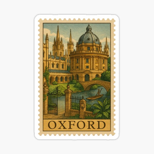 Oxford Travel Stamp Sticker