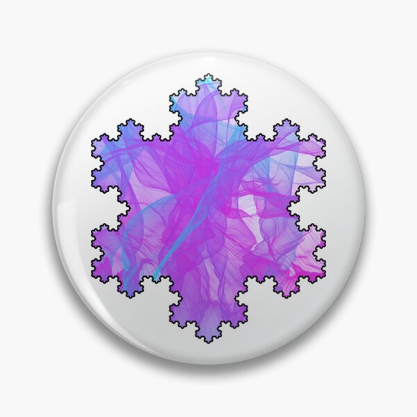 Item preview, Colorful Fractal Koch Snowflake Pink Geometry Shapes Mania designed and sold by Shapes-Mania.