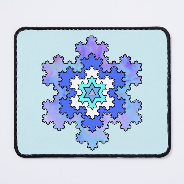 Item preview, Colorful Fractal Koch Snowflake Pattern Bright Shapes Mania designed and sold by Shapes-Mania.