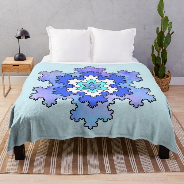 Item preview, Colorful Fractal Koch Snowflake Pattern Bright Shapes Mania designed and sold by Shapes-Mania.