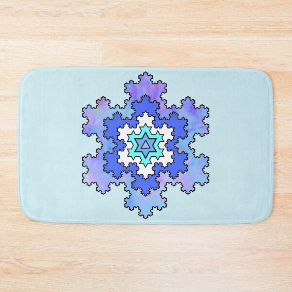 Item preview, Colorful Fractal Koch Snowflake Pattern Bright Shapes Mania designed and sold by Shapes-Mania.