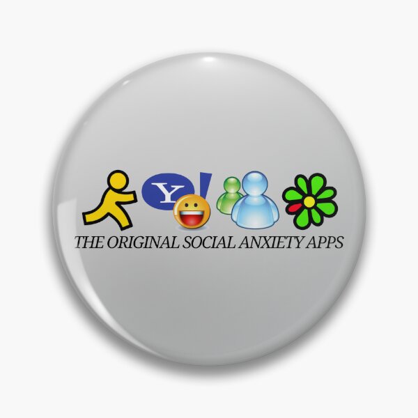 Item preview, The Original Social Anxiety Apps – 2000s Nostalgia Icons designed and sold by SimplyJasper.