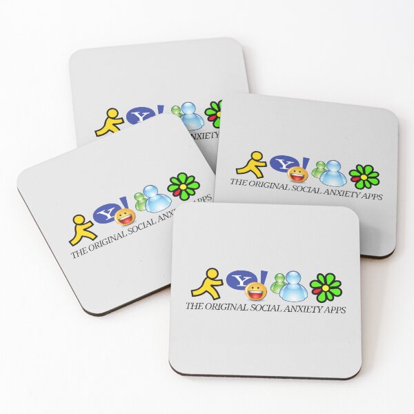 Item preview, The Original Social Anxiety Apps – 2000s Nostalgia Icons designed and sold by SimplyJasper.