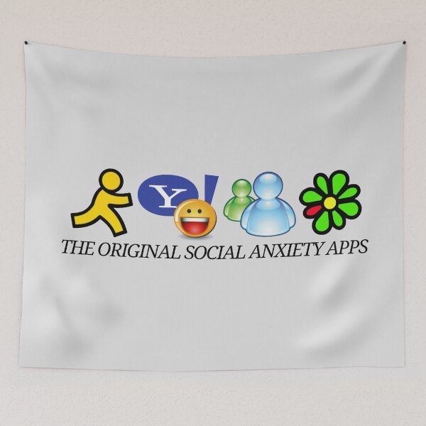 Item preview, The Original Social Anxiety Apps – 2000s Nostalgia Icons designed and sold by SimplyJasper.