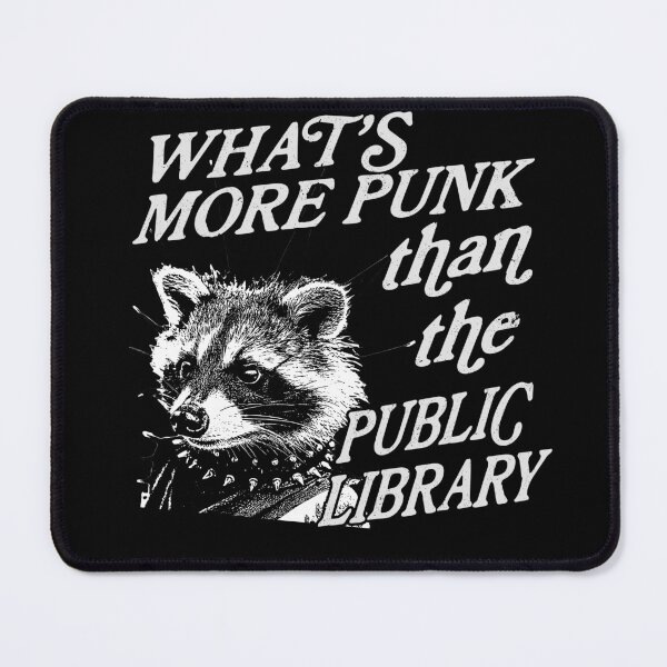 Item preview, Whats more punk than the public library, Support Public Libraries shirt, vintage funny raccoon meme shirt, feral raccoon designed and sold by samidsou.